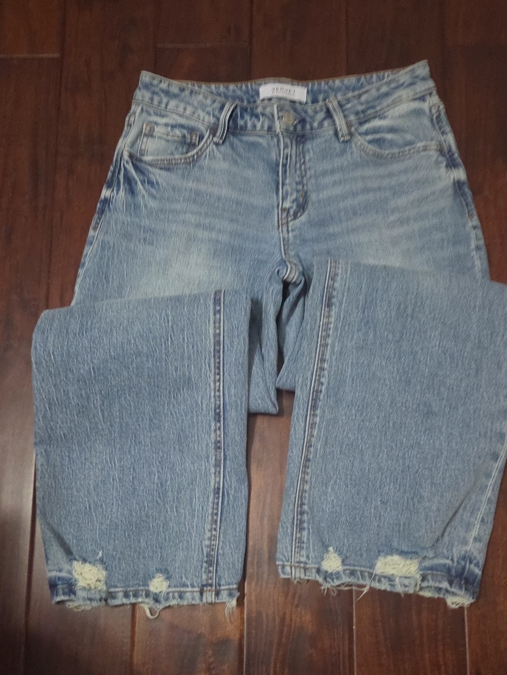 VERVET BY FLYING MONKEY Light Blue Straight Leg Jeans
